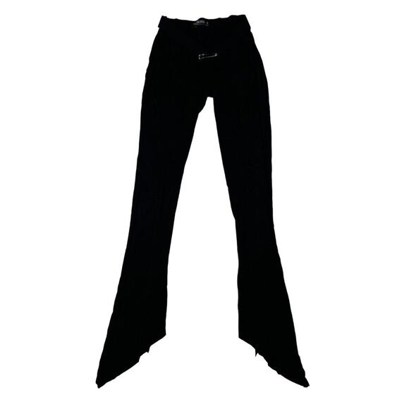 Finesse - Ribbed V Waist Pants in Black - Picture 1 of 4